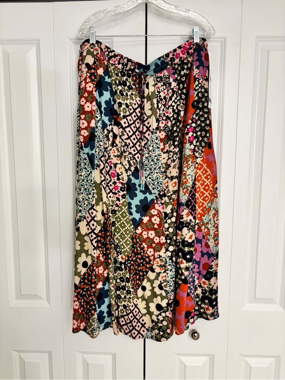 Maya Mix Print Pull-On Skirt in Pink, Orange, Blue, Black